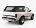 Ford Bronco 1996 3d model back view