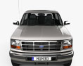 Ford Bronco 1996 3d model front view