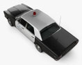 Ford Galaxie 500 警察 1966 3Dモデル top view