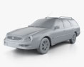Ford Scorpio wagon 1998 3d model clay render