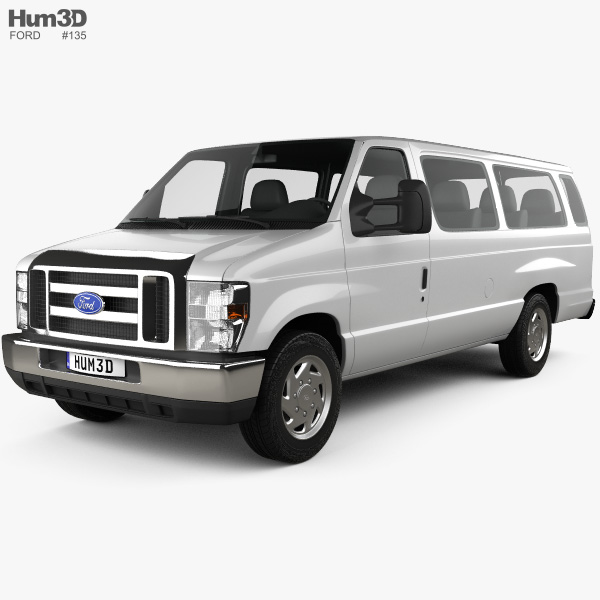 Ford E Series Passenger Van 11 3d Model Vehicles On Hum3d