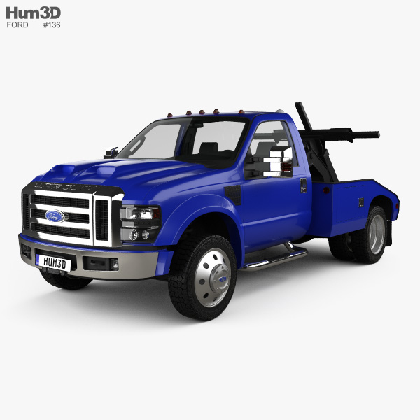 Ford Super Duty F-550 Tow Truck with HQ interior 2007 3D model