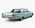 Ford Galaxie 500 hardtop with HQ interior 1963 3d model back view