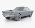 Ford Mustang Fastback with HQ interior 1965 3d model clay render