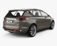 Ford S-Max 2014 3d model back view