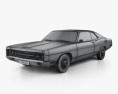 Ford Galaxie 500 fastback 1969 Modelo 3D wire render