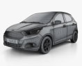 Ford Ka 概念 2013 3Dモデル wire render