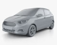 Ford Ka 概念 2013 3Dモデル clay render