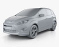Ford C-MAX 2014 3Dモデル clay render