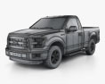 Ford F-150 Regular Cab XLT 2017 3Dモデル wire render