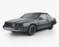 Ford Thunderbird 1983 3D-Modell wire render