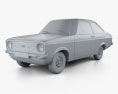 Ford Escort (EU) 1975 3d model clay render