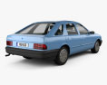 Ford Sierra hatchback 5 porte 1984 Modello 3D vista posteriore