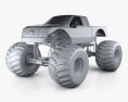 Ford F-150 Monster Truck 2014 3d model clay render