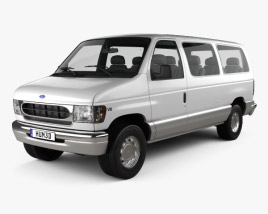 Ford E-Series Passenger Van 2002 3D model
