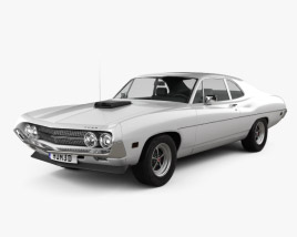 3D model of Ford Falcon 429 Super Cobra Jet 2-door 1970