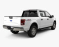 Ford F-150 Super Crew Cab XLT 2017 3d model back view