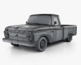 Ford F-100 1966 3D 모델  wire render
