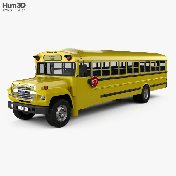 Ford B-700 Thomas Conventional Autobús Escolar 1984 Modelo 3D