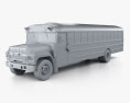 Ford B-700 Thomas Conventional Autobús Escolar 1984 Modelo 3D clay render