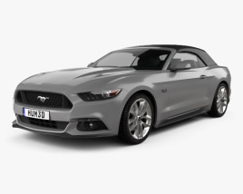 3D model of Ford Mustang convertible 2018