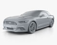 Ford Mustang convertible 2018 3d model clay render