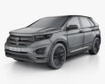 Ford Edge 2017 3d model wire render