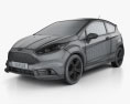 Ford Fiesta ST трьохдверний 2016 3D модель wire render