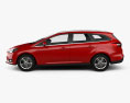 Ford Focus turnier 2017 3d model side view