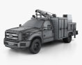 Ford F-550 Service Truck 2015 3d model wire render