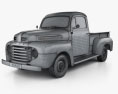 Ford F-1 Pickup 1948 Modelo 3d wire render