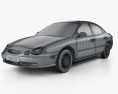 Ford Taurus 1999 3D模型 wire render