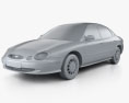 Ford Taurus 1999 3d model clay render