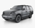 Ford Expedition 2002 3d model wire render