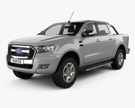 3D model of Ford Ranger Double Cab 2017