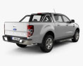Ford Ranger Doppelkabine 2015 3D-Modell Rückansicht