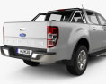 Ford Ranger ダブルキャブ 2015 3Dモデル