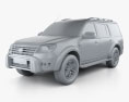 Ford Endeavour 2017 3d model clay render