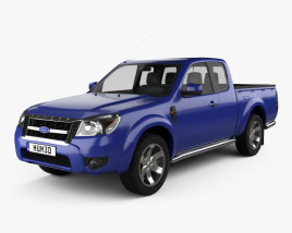 3D model of Ford Ranger Extended Cab 2011