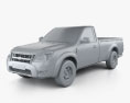 Ford Ranger Regular Cab 2011 3d model clay render