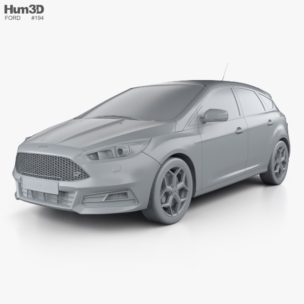  Ford Focus ST 2018 modelo 3D - Vehículos en Hum3D