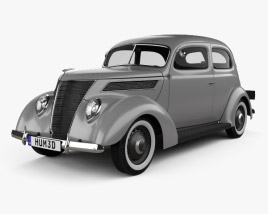 3D model of Ford V8 Model 78 Standard (78-700A) Tudor 세단 1937