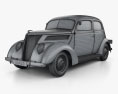 Ford V8 Model 78 Standard (78-700A) Tudor 세단 1937 3D 모델  wire render