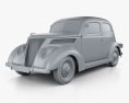 Ford V8 Model 78 Standard (78-700A) Tudor 세단 1937 3D 모델  clay render