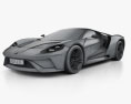 Ford GT 概念 2017 3D模型 wire render