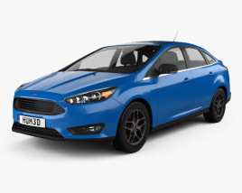 Ford Focus 세단 2017 3D 모델 