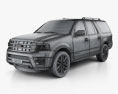 Ford Expedition EL Platinum 2018 3D-Modell wire render