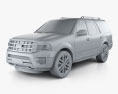 Ford Expedition Platinum 2018 3d model clay render