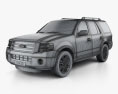 Ford Expedition Limited 2014 3d model wire render
