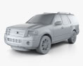 Ford Expedition Limited 2014 3d model clay render